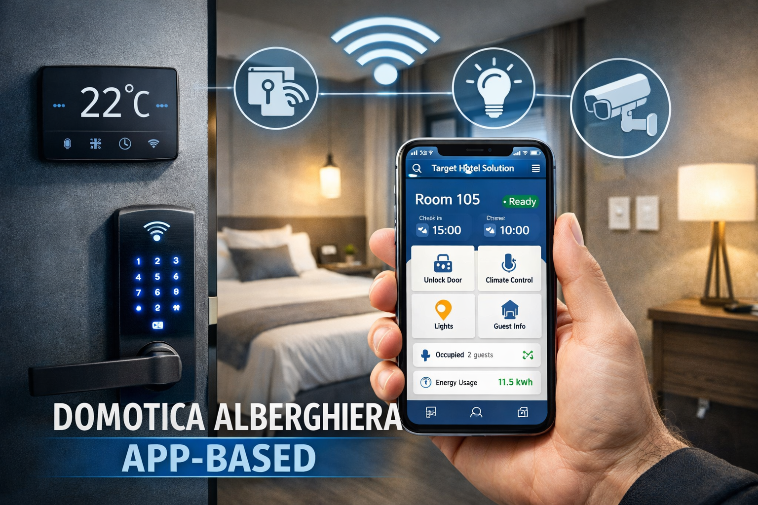 Domotica alberghiera per strutture senza reception: l’approccio App Based di Target Hotel Solution