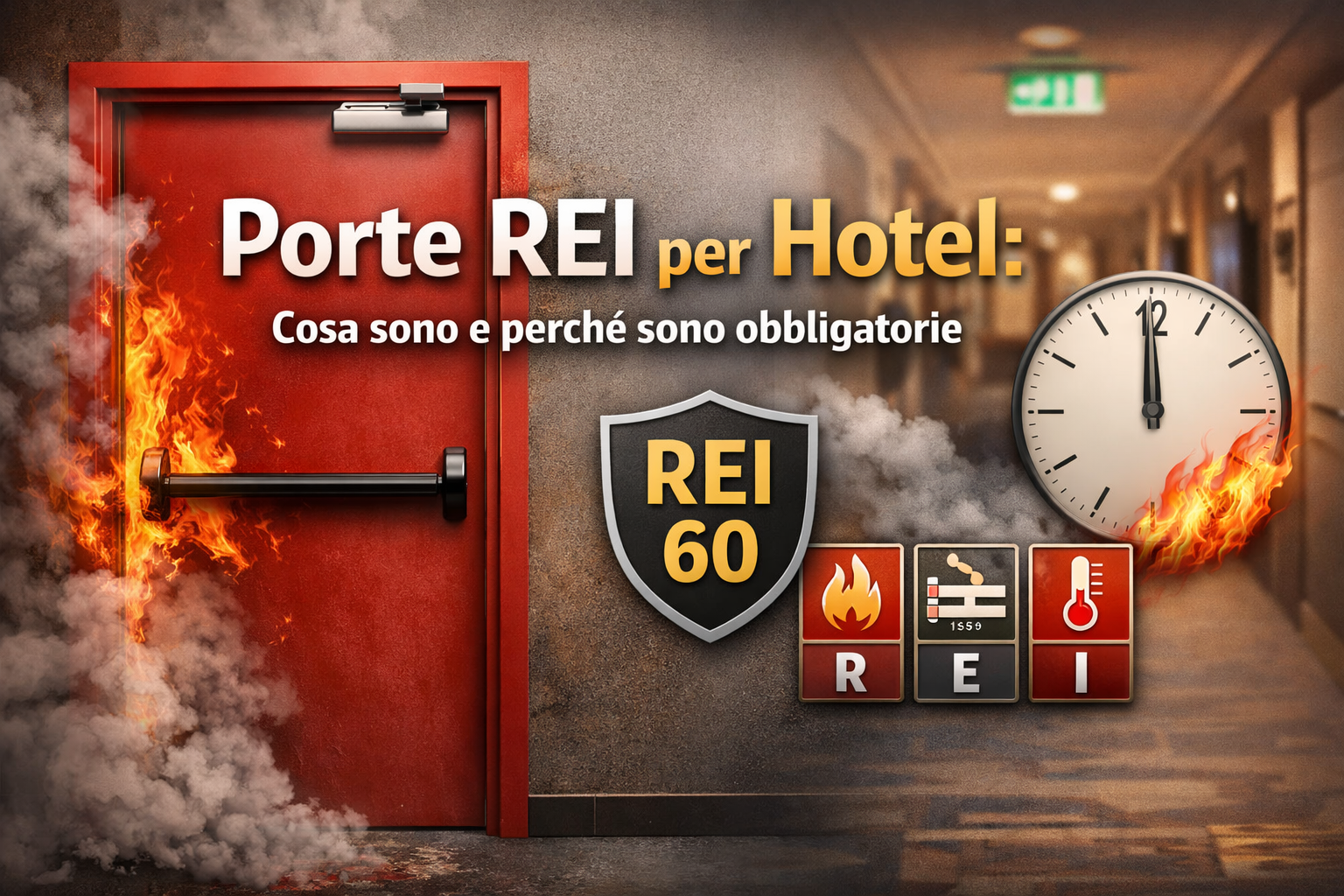 Le porte REI rappresentano un elemento essenziale nella sicurezza antincendio degli hotel, garantendo resistenza al fuoco, ermeticità e isolamento termico per tempi specifici. Nel 2026, con la proroga del Decreto Milleproroghe al 31 dicembre per l'adeguamento delle strutture ricettive, questi serramenti sono più rilevanti che mai per conformarsi alle normative italiane.confesercenti.ar+1