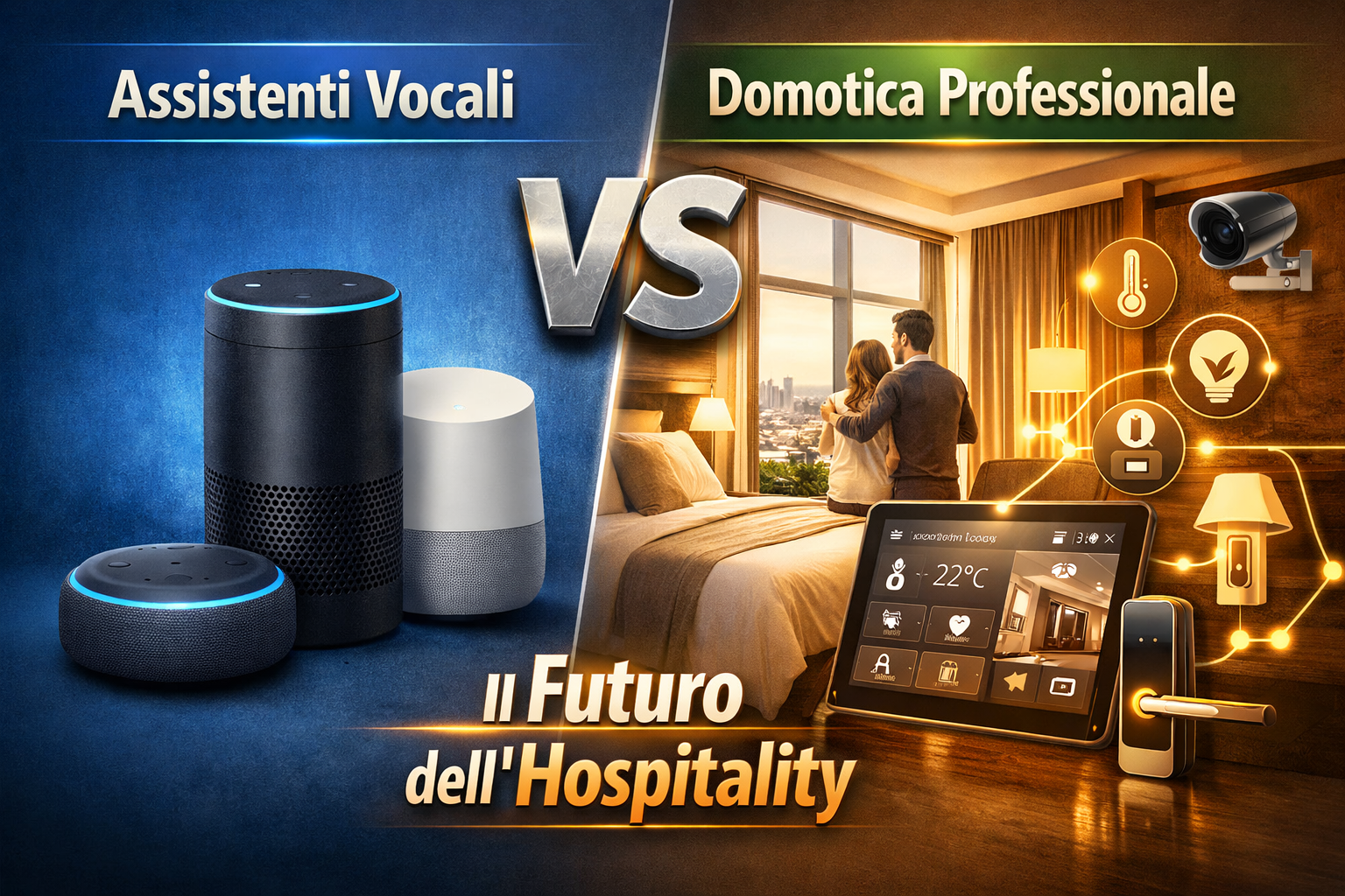 Assistenti Vocali vs Domotica Professionale: Perché il Futuro dell’Hospitality non è in uno Smart Speaker